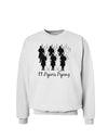 Eleven Pipers Piping Text Sweatshirt-Sweatshirts-TooLoud-White-Small-Davson Sales