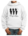 Eleven Pipers Piping Text Youth Hoodie Pullover Sweatshirt-Youth Hoodie-TooLoud-White-XS-Davson Sales