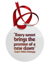 Emerson Sunset Quote Circular Metal Ornament-Ornament-TooLoud-Davson Sales