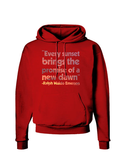 Emerson Sunset Quote Dark Hoodie Sweatshirt-Hoodie-TooLoud-Red-Small-Davson Sales