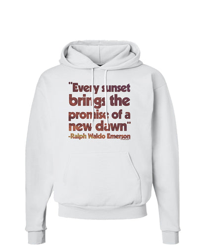 Emerson Sunset Quote Hoodie Sweatshirt-Hoodie-TooLoud-White-Small-Davson Sales