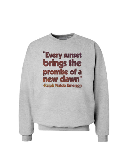 Emerson Sunset Quote Sweatshirt-Sweatshirts-TooLoud-AshGray-Small-Davson Sales