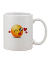 Emoji Girl Printed 11 oz Coffee Mug - Perfect for Expressing Your Playful Side TooLoud-11 OZ Coffee Mug-TooLoud-White-Davson Sales