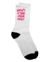 Empowering Feminist - Vibrant Pink Adult Crew Socks - TooLoud-Socks-TooLoud-White-Ladies-4-6-Davson Sales