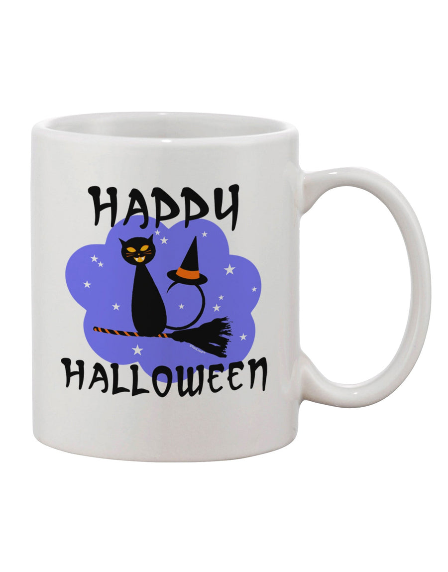 Enchanting Witch Cat Design on an 11 oz Coffee Mug - TooLoud-11 OZ Coffee Mug-TooLoud-White-Davson Sales