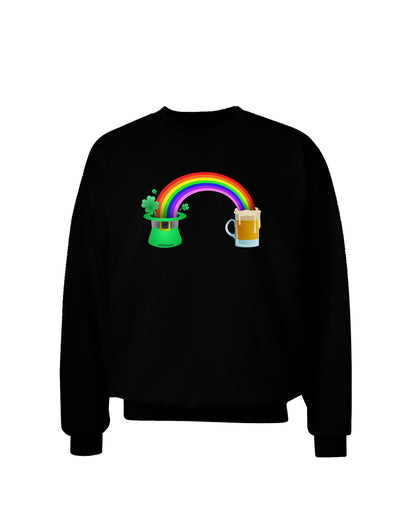 End Of The Rainbow - Beer Adult Dark Sweatshirt-Sweatshirts-TooLoud-Black-Small-Davson Sales