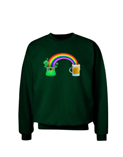 End Of The Rainbow - Beer Adult Dark Sweatshirt-Sweatshirts-TooLoud-Deep-Forest-Green-Small-Davson Sales