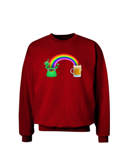 End Of The Rainbow - Beer Adult Dark Sweatshirt-Sweatshirts-TooLoud-Deep-Red-Small-Davson Sales