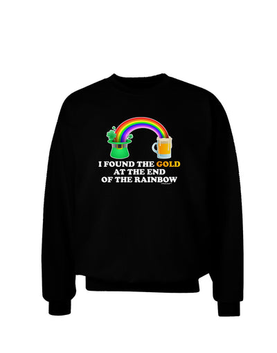 End Of The Rainbow Text Adult Dark Sweatshirt-Sweatshirts-TooLoud-Black-Small-Davson Sales