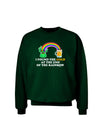 End Of The Rainbow Text Adult Dark Sweatshirt-Sweatshirts-TooLoud-Deep-Forest-Green-Small-Davson Sales