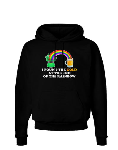 End Of The Rainbow Text Dark Hoodie Sweatshirt-Hoodie-TooLoud-Black-Small-Davson Sales