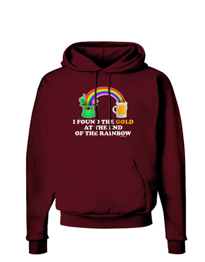 End Of The Rainbow Text Dark Hoodie Sweatshirt-Hoodie-TooLoud-Maroon-Small-Davson Sales