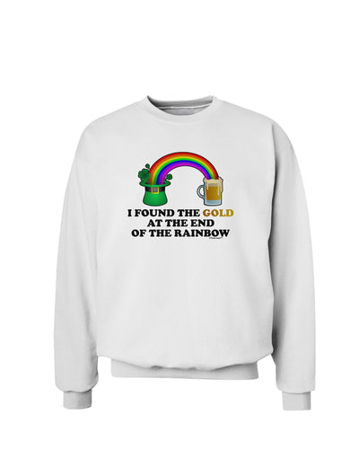 End Of The Rainbow Text Sweatshirt-Sweatshirts-TooLoud-White-Small-Davson Sales