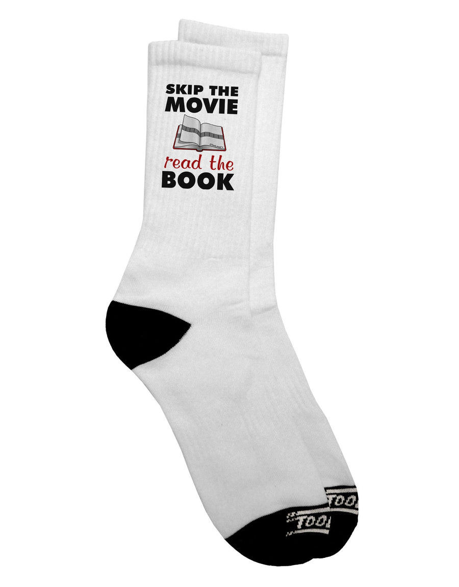 Enhance Your Style with Skip The Movie Read The Book Adult Crew Socks - TooLoud-Socks-TooLoud-White-Ladies-4-6-Davson Sales