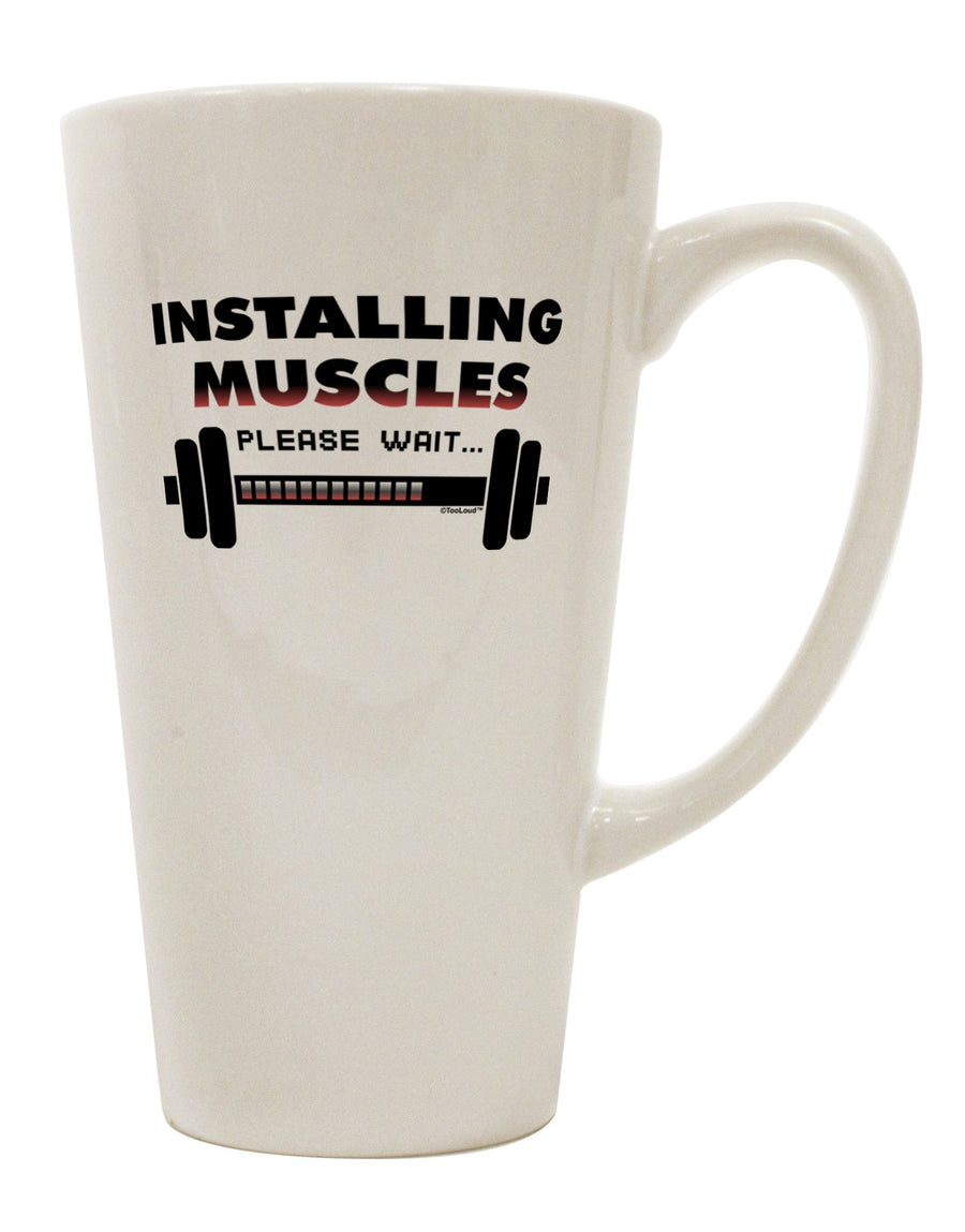 Enhancing Strength 16 Ounce Conical Latte Coffee Mug - TooLoud-Conical Latte Mug-TooLoud-White-Davson Sales