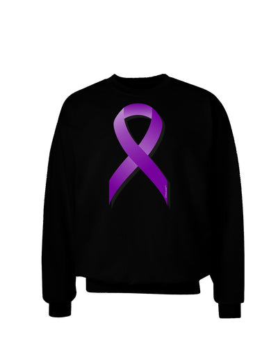 Epilepsy Awareness Ribbon - Purple Adult Dark Sweatshirt-Sweatshirts-TooLoud-Black-Small-Davson Sales