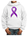 Epilepsy Awareness Ribbon - Purple Youth Hoodie Pullover Sweatshirt-Youth Hoodie-TooLoud-White-XS-Davson Sales