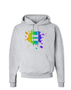 Equal Rainbow Paint Splatter Hoodie Sweatshirt by TooLoud-Hoodie-TooLoud-AshGray-Small-Davson Sales