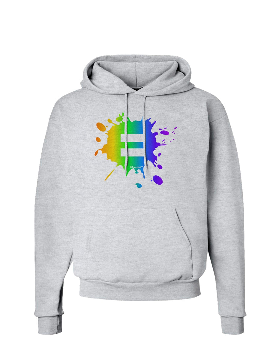 Equal Rainbow Paint Splatter Hoodie Sweatshirt by TooLoud-Hoodie-TooLoud-White-Small-Davson Sales