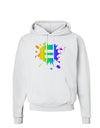 Equal Rainbow Paint Splatter Hoodie Sweatshirt by TooLoud-Hoodie-TooLoud-White-Small-Davson Sales