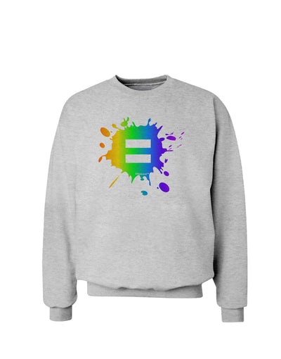 Equal Rainbow Paint Splatter Sweatshirt by TooLoud-Sweatshirts-TooLoud-AshGray-Small-Davson Sales