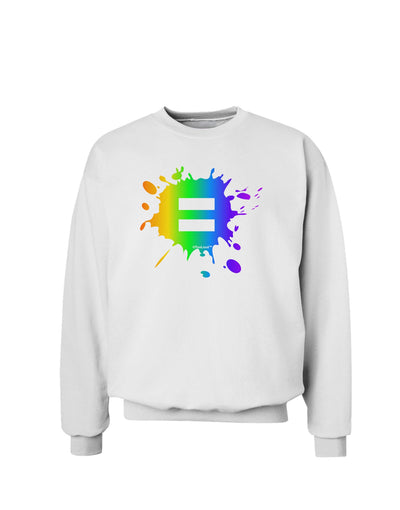 Equal Rainbow Paint Splatter Sweatshirt by TooLoud-Sweatshirts-TooLoud-White-Small-Davson Sales