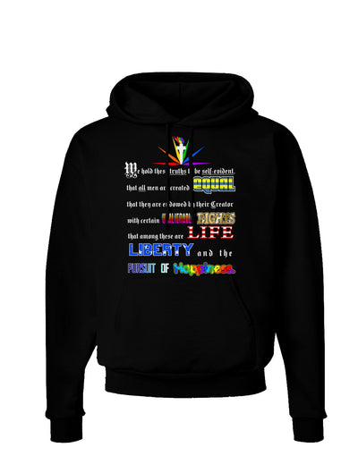 Equality Life Liberty Pursuit of Happiness Dark Hoodie Sweatshirt-Hoodie-TooLoud-Black-Small-Davson Sales