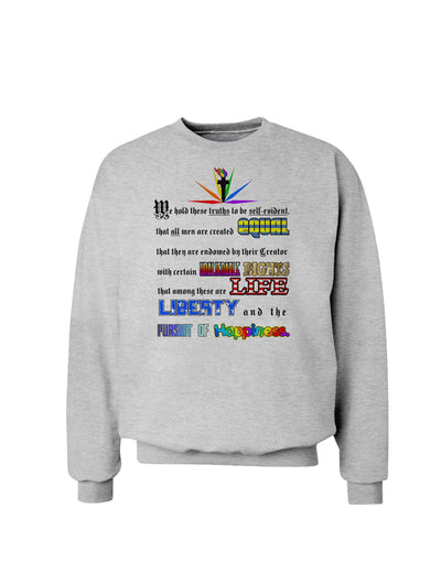 Equality Life Liberty Pursuit of Happiness Sweatshirt-Sweatshirts-TooLoud-AshGray-Small-Davson Sales