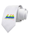 Equalizer Bars Design Printed White Necktie by TooLoud