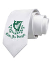 Erin Go Bragh Ireland Forever Printed White Necktie