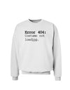 Error 404 Costume Distressed Sweatshirt-Sweatshirts-TooLoud-White-Small-Davson Sales