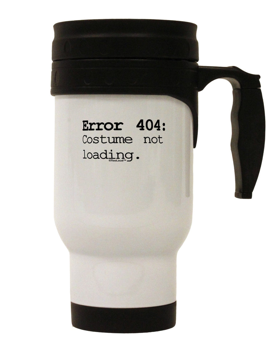 Error 404 Costume Stainless Steel 14oz Travel Mug-Travel Mugs-TooLoud-White-Davson Sales