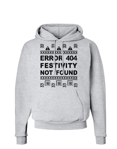 Error 404 Festivity Not Found Hoodie Sweatshirt by-Hoodie-TooLoud-AshGray-Small-Davson Sales