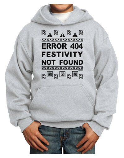 Error 404 Festivity Not Found Youth Hoodie Pullover Sweatshirt by-Youth Hoodie-TooLoud-Ash-XS-Davson Sales