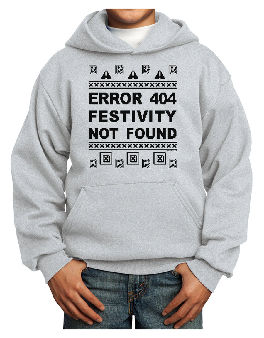 Error 404 Festivity Not Found Youth Hoodie Pullover Sweatshirt by-Youth Hoodie-TooLoud-White-XS-Davson Sales