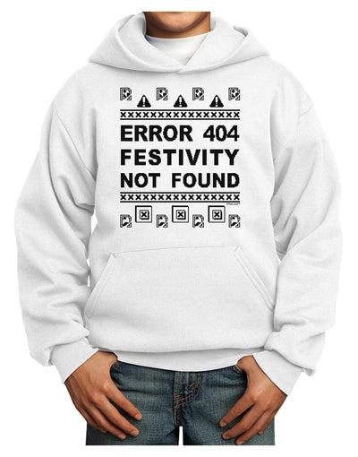 Error 404 Festivity Not Found Youth Hoodie Pullover Sweatshirt by-Youth Hoodie-TooLoud-White-XS-Davson Sales