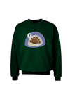 Escaping Turkey - Funny Thanksgiving Adult Dark Sweatshirt-Sweatshirts-TooLoud-Deep-Forest-Green-Small-Davson Sales