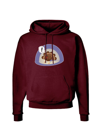 Escaping Turkey - Funny Thanksgiving Dark Hoodie Sweatshirt-Hoodie-TooLoud-Maroon-Small-Davson Sales