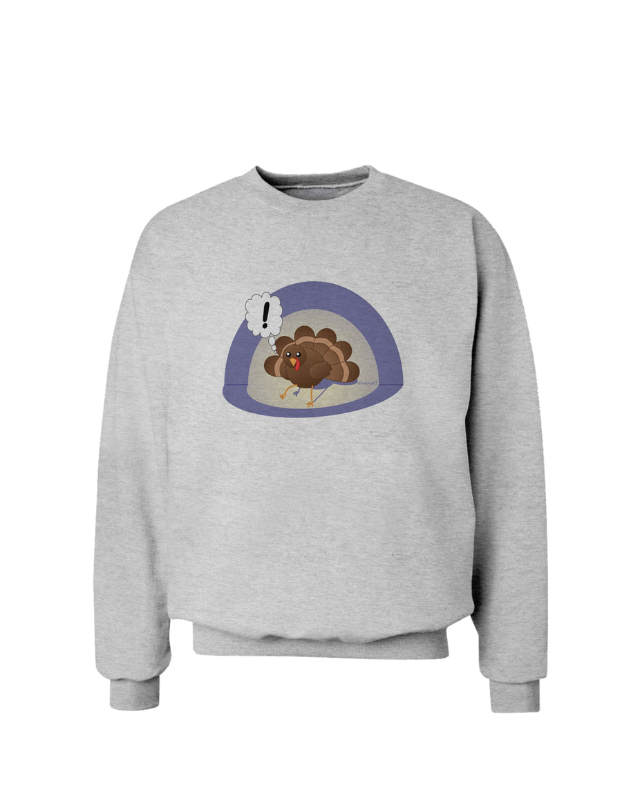 Escaping Turkey - Funny Thanksgiving Sweatshirt-Sweatshirts-TooLoud-White-Small-Davson Sales