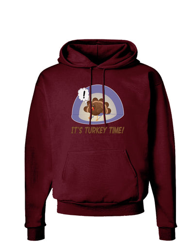 Escaping Turkey - Turkey Time Funny Dark Hoodie Sweatshirt-Hoodie-TooLoud-Maroon-Small-Davson Sales