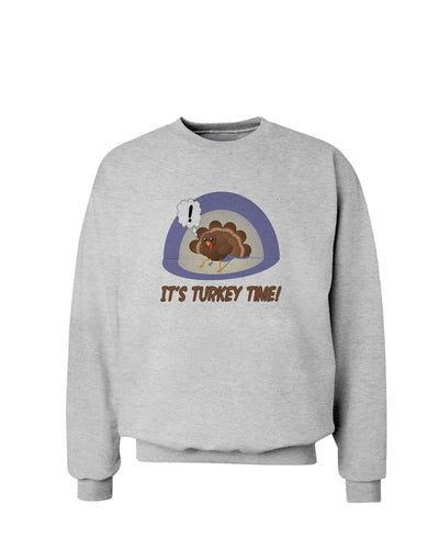 Escaping Turkey - Turkey Time Funny Sweatshirt-Sweatshirts-TooLoud-AshGray-Small-Davson Sales