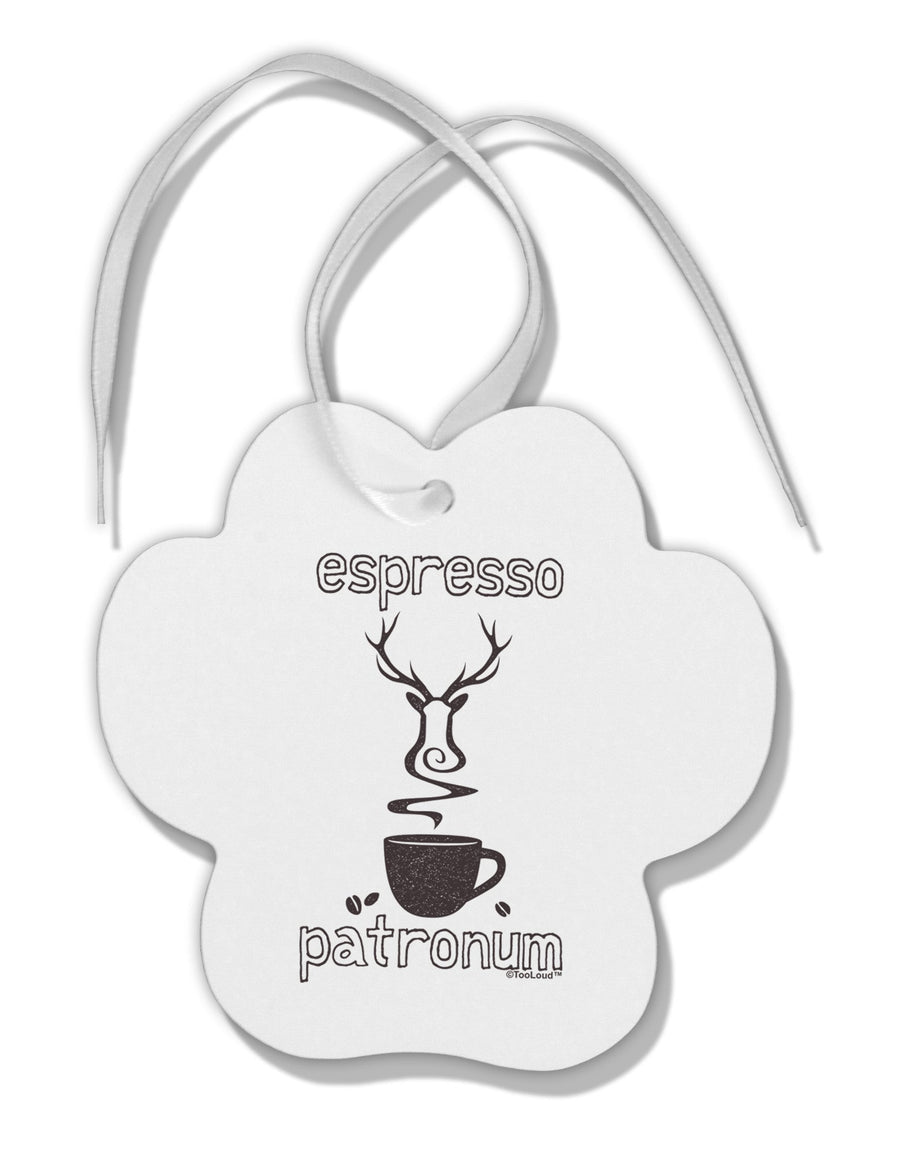 Espresso Patronum Paw Print Shaped Ornament-Ornament-TooLoud-White-Davson Sales