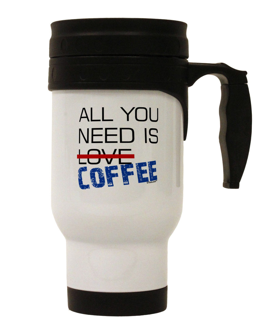 Essential Coffee Companion - Premium Stainless Steel 14 OZ Travel Mug - TooLoud-Travel Mugs-TooLoud-White-Davson Sales