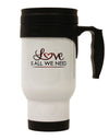 Essential Love: A Stainless Steel 14 OZ Travel Mug - TooLoud-Travel Mugs-TooLoud-White-Davson Sales