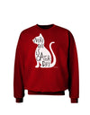 Every Day Is Caturday Cat Silhouette Adult Dark Sweatshirt by TooLoud-Sweatshirts-TooLoud-Deep-Red-Small-Davson Sales