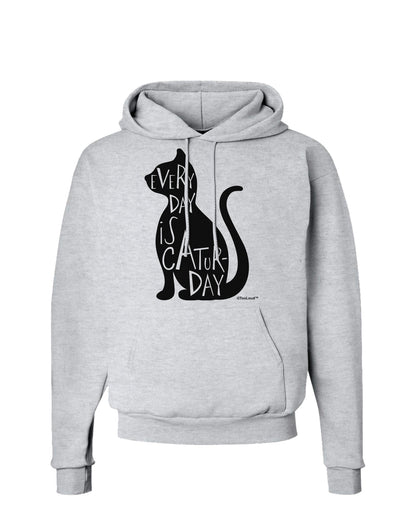 Every Day Is Caturday Cat Silhouette Hoodie Sweatshirt by TooLoud-Hoodie-TooLoud-AshGray-Small-Davson Sales