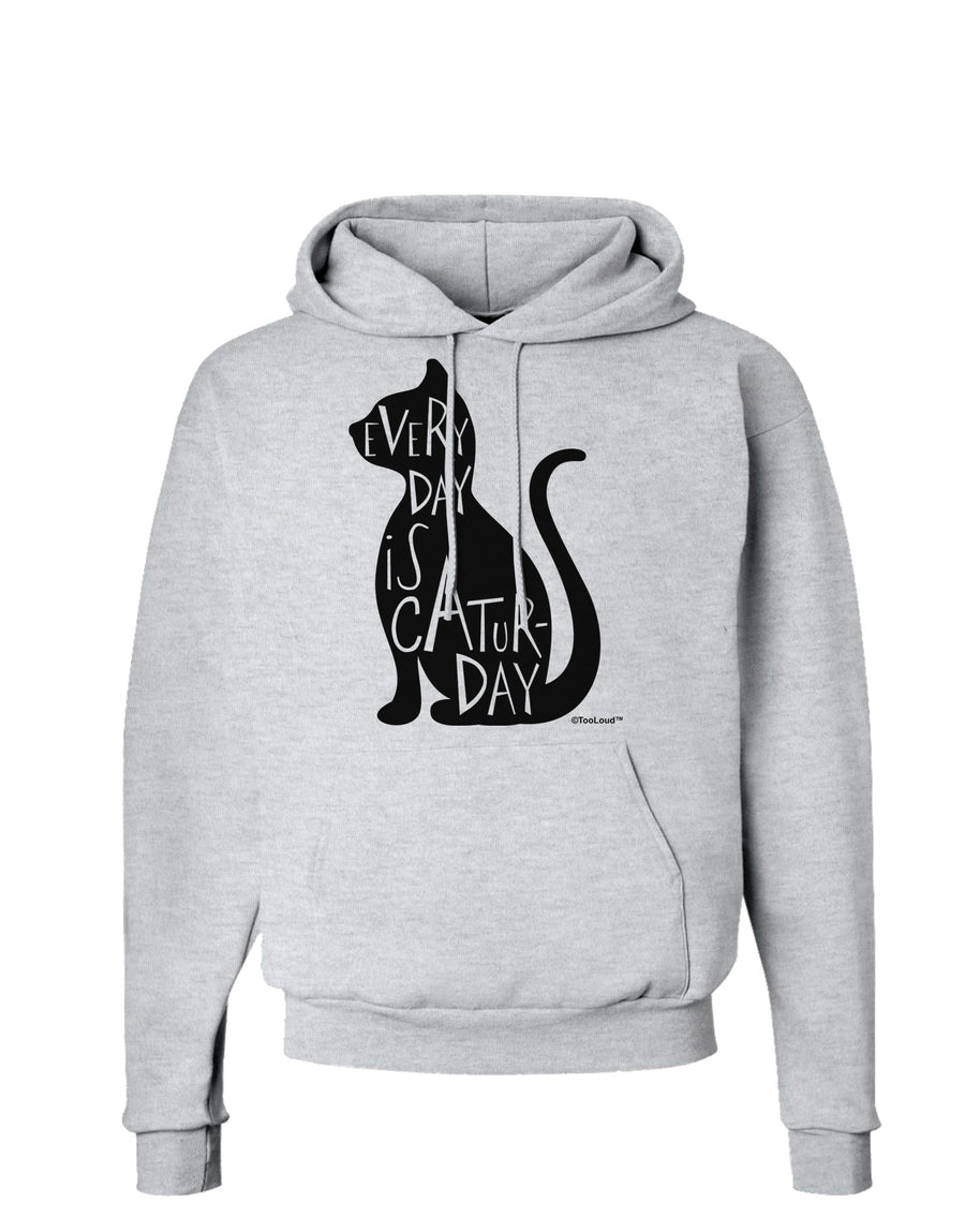 Every Day Is Caturday Cat Silhouette Hoodie Sweatshirt by TooLoud-Hoodie-TooLoud-White-Small-Davson Sales