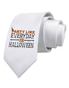 Everyday Is Halloween Printed White Necktie