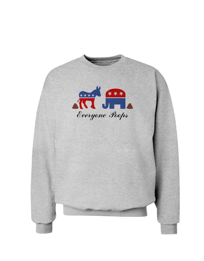 Everyone Poops Donkey Elephant Sweatshirt-Sweatshirts-TooLoud-AshGray-Small-Davson Sales