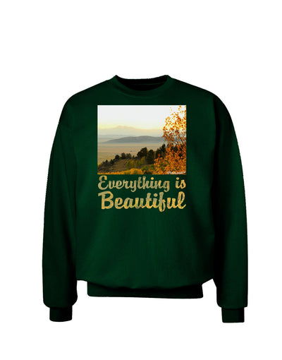 Everything is Beautiful - Sunrise Adult Dark Sweatshirt by-Sweatshirts-TooLoud-Deep-Forest-Green-Small-Davson Sales